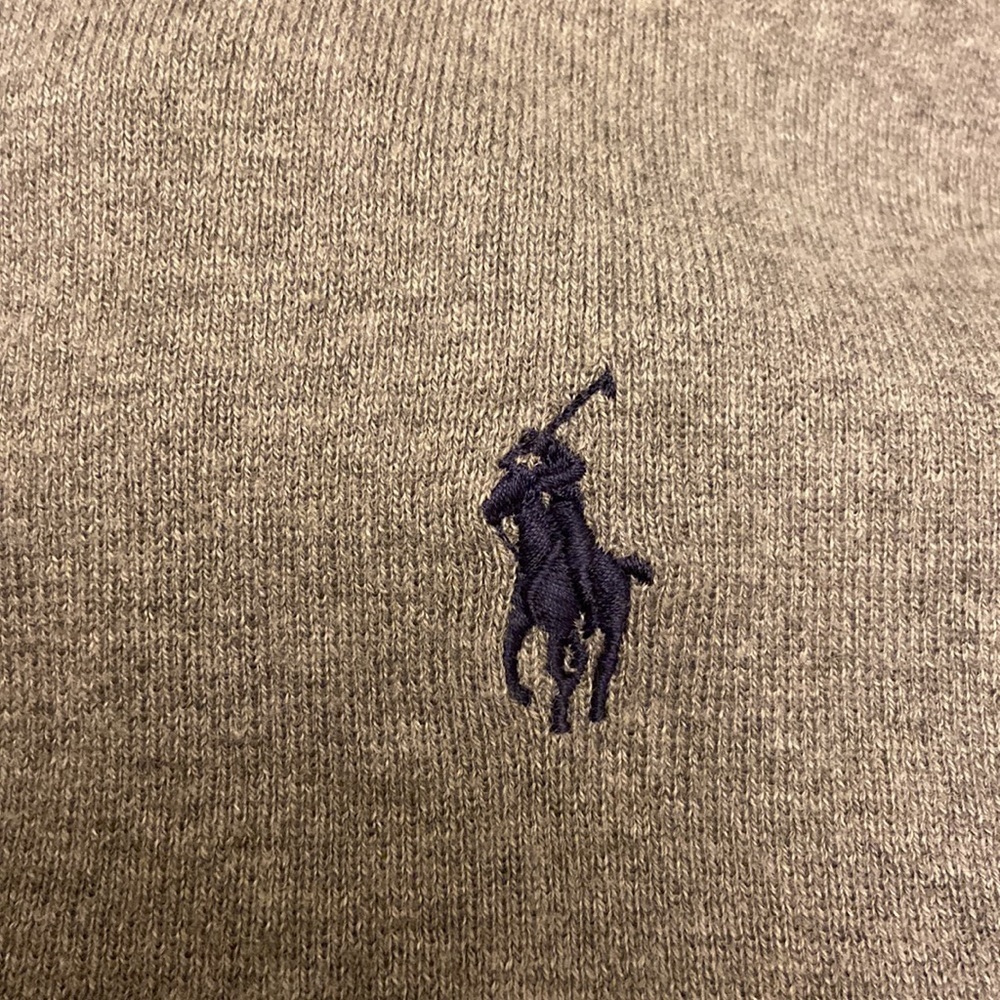 Polo by Ralph Lauren Gray V Neck Sleeveless Pullover Sweater Size Large. - Picture 5 of 5